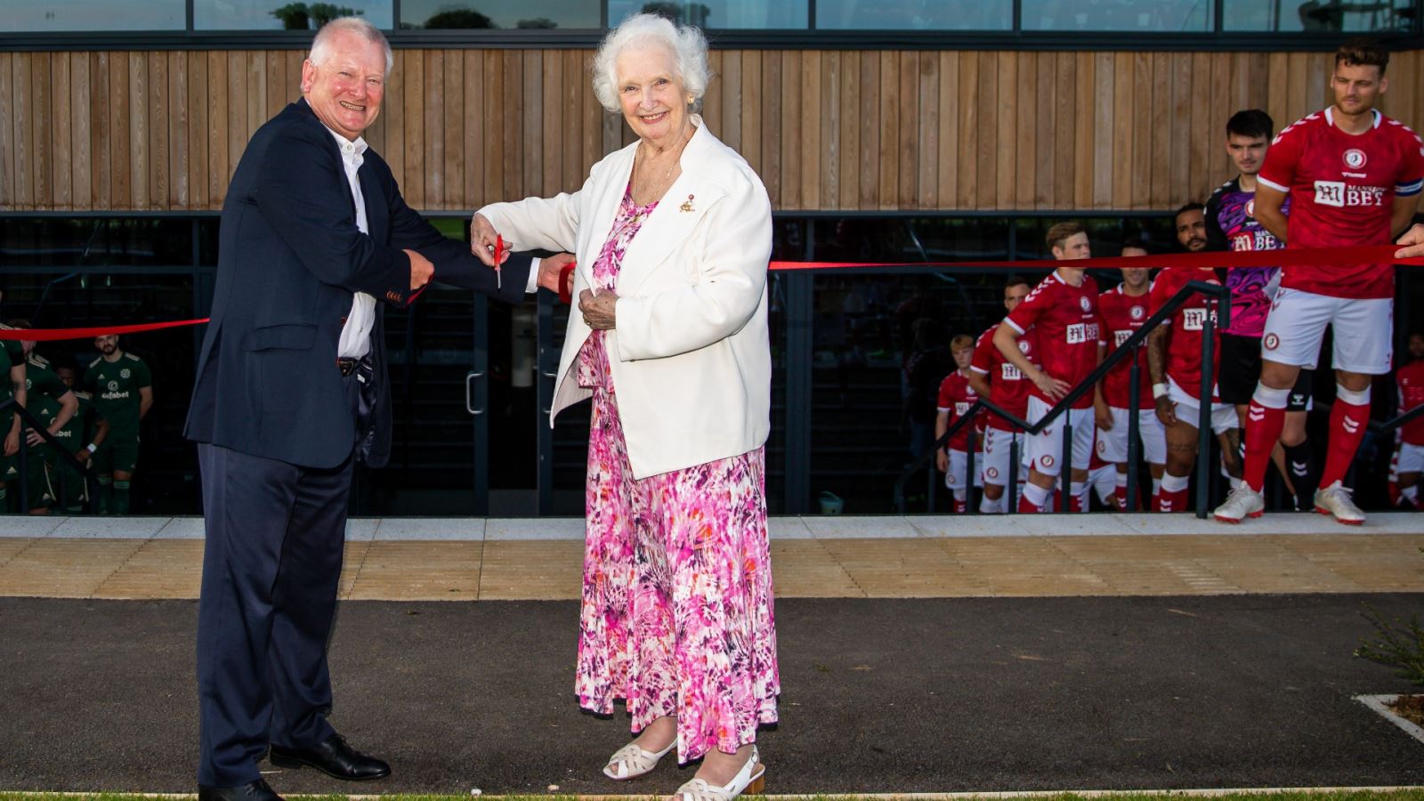 Steve Lansdown and Marina Dolman open the Robins High Performance Centre